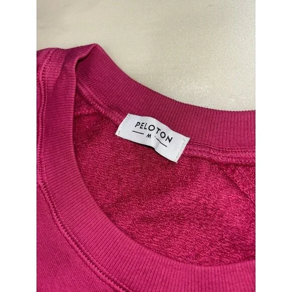 Peloton NWOT Rose Logo Print Crewneck Sweatshirt Pink Women’s Size Medium - Picture 4 of 8